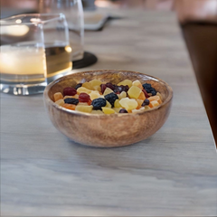 Handcrafted Wooden Bowl for Multipurpose Use - Perfect for Biscuits, Dry Fruits, and Candle Making (3 Pieces)