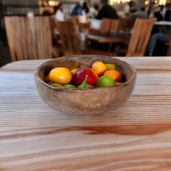 Handcrafted Wooden Bowl for Multipurpose Use - Perfect for Biscuits, Dry Fruits, and Candle Making (3 Pieces)