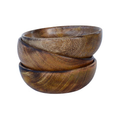 Handcrafted Wooden Bowl for Multipurpose Use - Perfect for Biscuits, Dry Fruits, and Candle Making (3 Pieces)