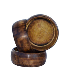 Handcrafted Wooden Bowl for Multipurpose Use - Perfect for Biscuits, Dry Fruits, and Candle Making (3 Pieces)