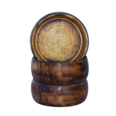 Handcrafted Wooden Bowl for Multipurpose Use - Perfect for Biscuits, Dry Fruits, and Candle Making (3 Pieces)