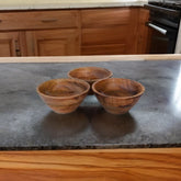 Handcrafted Wooden Bowl for Multipurpose Use - Perfect for Biscuits, Dry Fruits, and Candle Making (3 Pieces)