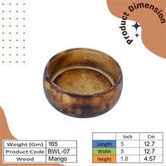 Handcrafted Wooden Bowl for Multipurpose Use - Perfect for Biscuits, Dry Fruits, and Candle Making (3 Pieces)