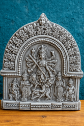 Bishnupur Terracotta Divine Bas-Relief of Goddess Durga Slaying Mahishasura