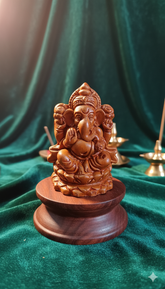 Handcrafted Terracotta Ganesha Idol - Traditional Indian Sculpture
