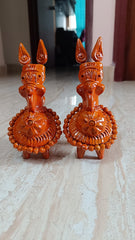 Authentic Bishnupur Terracotta Horse Pair - Handcrafted in West Bengal