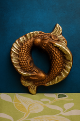 Bankura Handmade Terracotta Twin Koi Harmony Ashtray