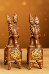 Handcrafted Bankura Terracotta Horses – Traditional Indian Art Decor