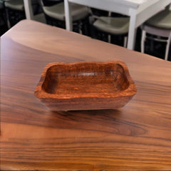 Handcrafted Rustic Mango Wood Dough Bowl - Versatile 8 x 5 x 2.5 Inch Size for Stylish Home Decor