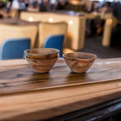 Handcrafted Wooden Bowl for Multipurpose Use - Perfect for Biscuits, Dry Fruits, and Candle Making (3 Pieces)
