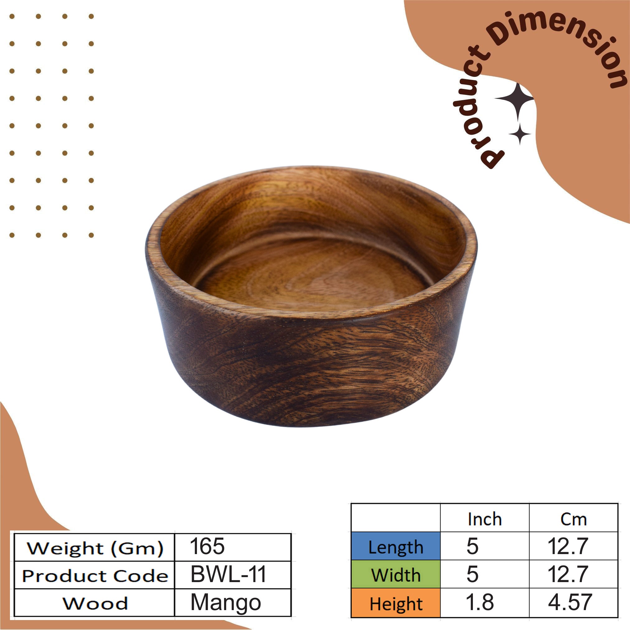 Handcrafted Wooden Bowl for Multipurpose Use - Perfect for Biscuits, Dry Fruits, and Candle Making (Set of 3)