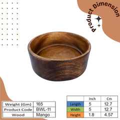 Handcrafted Wooden Bowl for Multipurpose Use - Perfect for Biscuits, Dry Fruits, and Candle Making (Set of 3)
