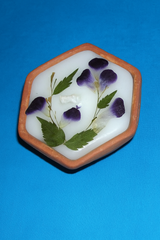 Claypot Perfumed Natural Dry Flower Candle 10 pieces (SMALL HEXAGONAL)