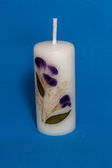 Cylindrical perfumed Natural Dry Flowers Candle / dia 10piece (SMALL 6CM)