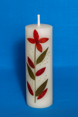 Cylindrical perfumed Natural Dry Flowers Candle / dia 10piece (SMALL 9.5CM)