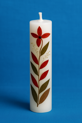 Cylindrical perfumed Natural Dry Flowers Candle / dia 10piece (SMALL 9.5CM)