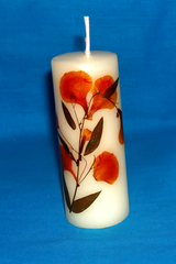Cylindrical perfumed Natural Dry Flowers Candle / dia 10piece (MINI MEDIUM)