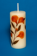 Cylindrical perfumed Natural Dry Flowers Candle / dia 10piece (MINI MEDIUM)