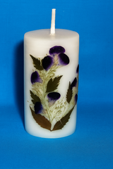 Cylindrical perfumed Natural Dry Flowers Candle / dia 5piece (BIG)