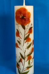Cylindrical perfumed Natural Dry Flowers Candle / dia 5piece (MEDIUM LARGE)