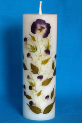 Cylindrical perfumed Natural Dry Flowers Candle / dia 5piece (BIG LARGE)