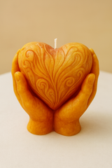 Handcrafted Heart-in-Hand Decorative Candle – Symbol of Love & Warmth | Perfect for Gifting & Home Décor