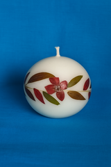 Square Natural Dry Flower Perfumed Candle 10 Pieces (BALL CANDLE 2.5 INCHES)