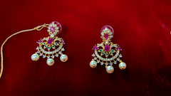 South Indian Golden Polish With AD Choker