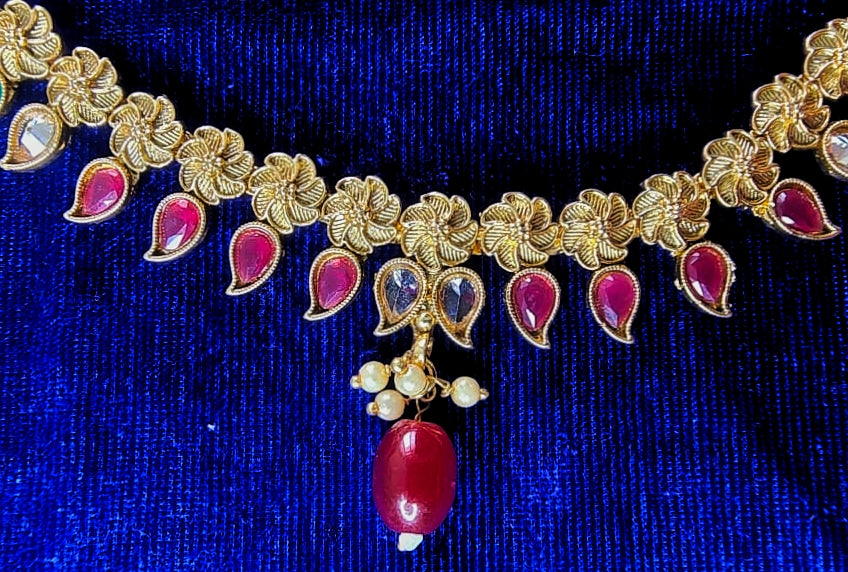 Rajwada Craft Pachi Kundan Nose Piece – Terracotta-Inspired Royal Design