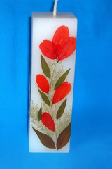 Square Natural Dry Flower Perfumed Candle 5 pieces (SQUARE 12 CM)