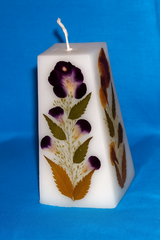 Square Natural Dry Flower Perfumed Candle 5 pieces (TAPPER SQUARE)