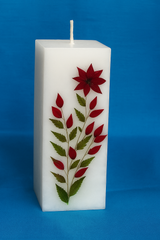 Square Natural Dry Flower Perfumed Candle 5 pieces (SQUARE 6 INCHES)