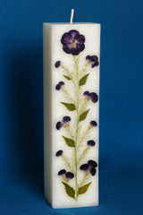 Square Natural Dry Flower Perfumed Candle (SQUARE 12 INCHES)