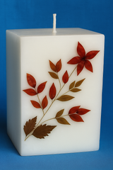 Square Natural Dry Flower Perfumed Candle (SQUARE 4 INCHES)
