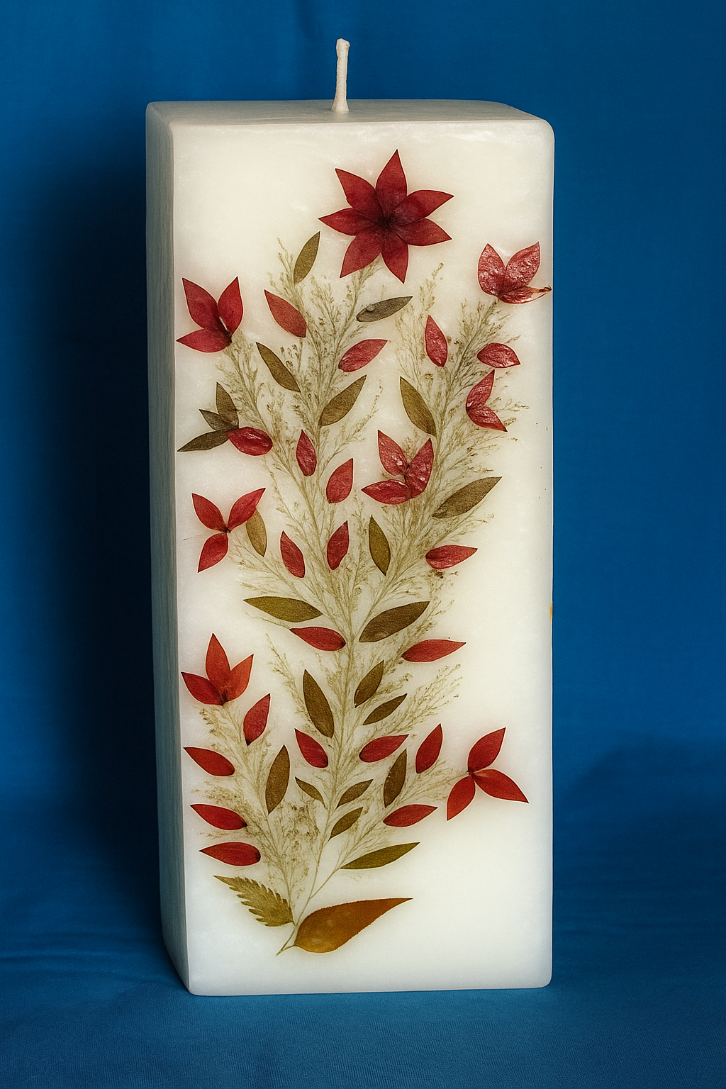 Square Natural Dry Flower Perfumed Candle (SQUARE 9 INCHES)