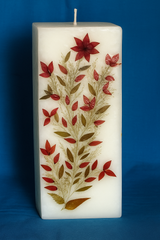 Square Natural Dry Flower Perfumed Candle (SQUARE 9 INCHES)