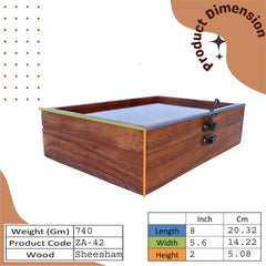 Premium Wooden Kitchen Organizer – Sheesham Masala Box with 6 Compartments