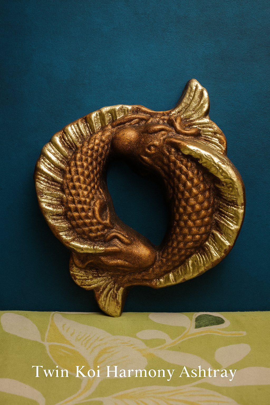 Bankura Handmade Terracotta Twin Koi Harmony Ashtray
