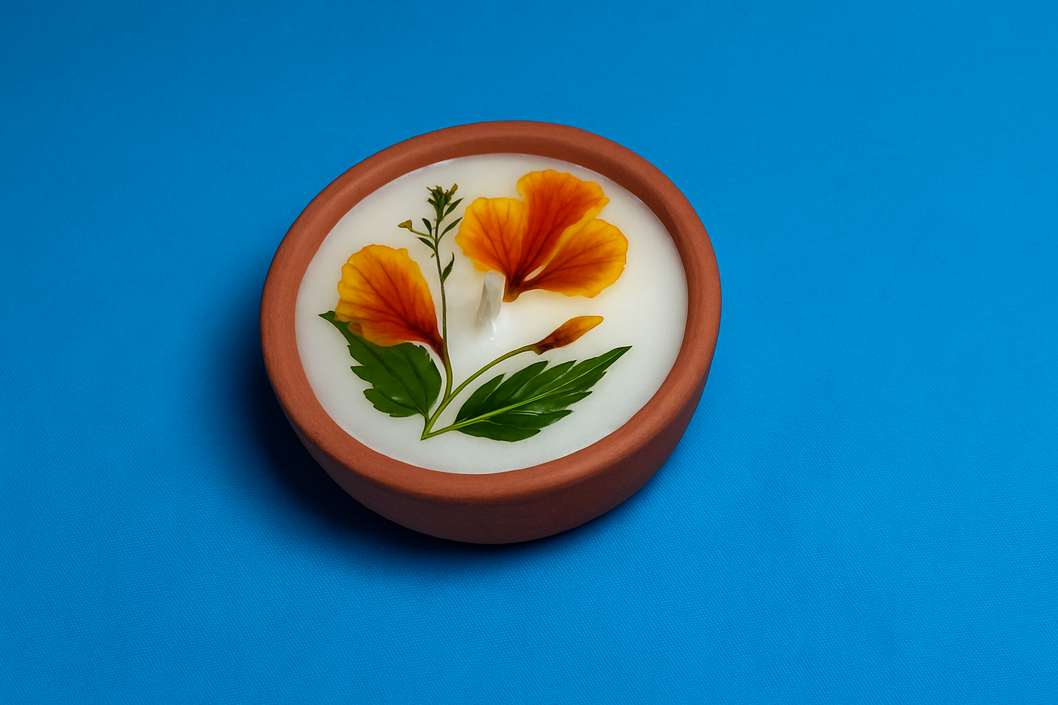 Claypot Perfumed Natural Dry Flower Candle 10 pieces (MINI)