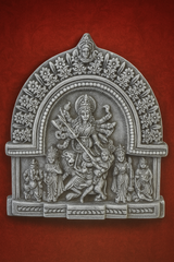 Bishnupur Terracotta Divine Bas-Relief of Goddess Durga Slaying Mahishasura