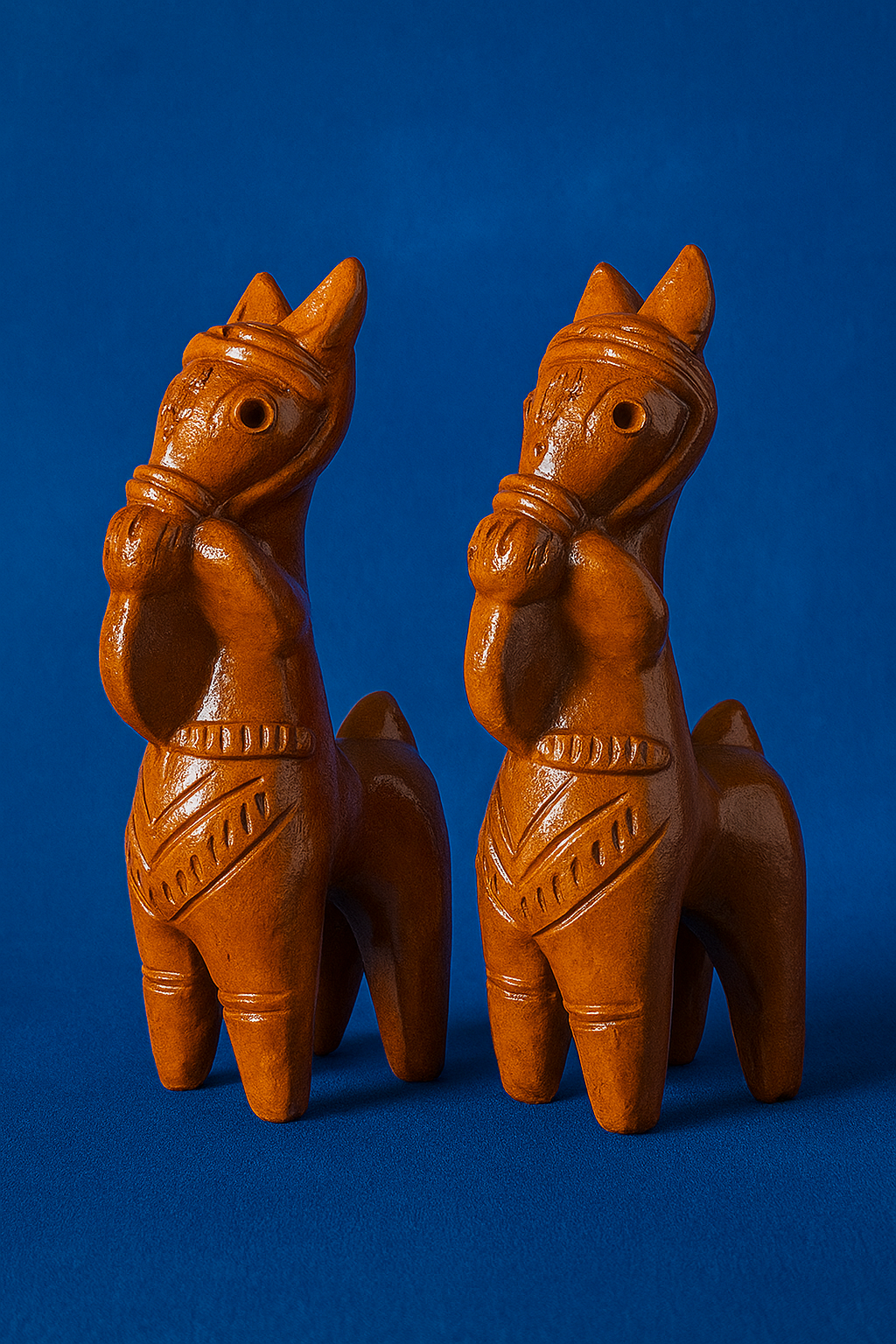 Bankura Handcrafted Terracotta Horse Figurines – Traditional Tribal Art Décor (Set of 2)