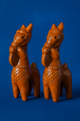 Bankura Handcrafted Terracotta Horse Figurines – Traditional Tribal Art Décor (Set of 2)