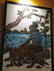 Divine Bond – Krishna with Cow Handcrafted Terracotta Artwork