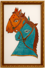 Royal Equine Harmony – Mosaic Horse Wall Art