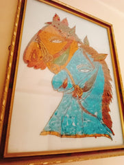 Royal Equine Harmony – Mosaic Horse Wall Art